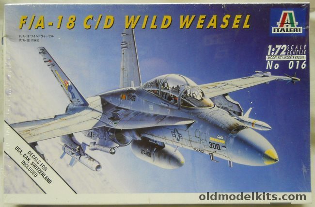 Italeri 1/72 F/A-18 C/D Wild Weasel  Hornet - Switzerland / RCAF Canada / USA, 016 plastic model kit